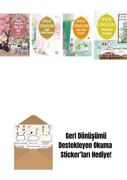 Ipek Ongun 4 Kitap Set + Okuma Sticker'ları