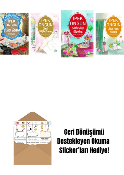 Ipek Ongun 4 Kitap Set + Okuma Sticker'ları
