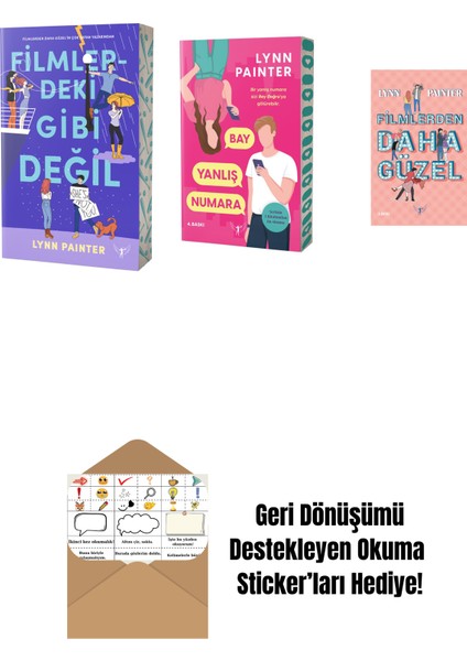 Lynn Painter 3 Kitap Set + Okuma Sticker'ları