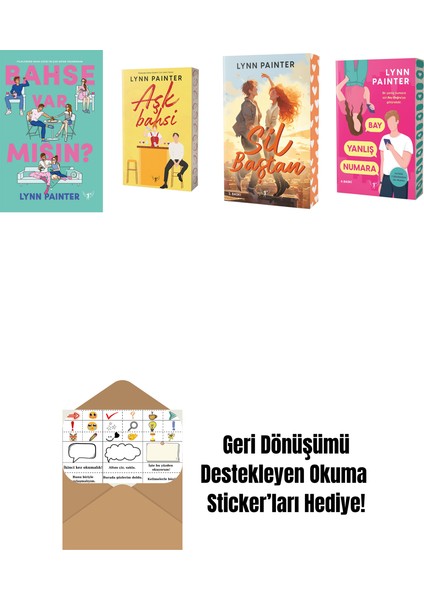 Lynn Painter 4 Kitap Set + Okuma Sticker'ları