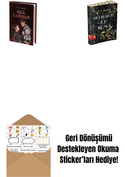Kızıl Kehribar + Delilah’ın Üç Rengi + Okuma Sticker'ları