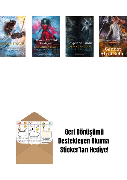 Cassandra Clare 4 Kitap Set + Okuma Sticker'ları