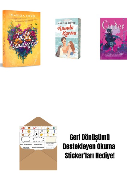Marissa Meyer 3 Kitap Set + Okuma Sticker'ları