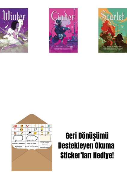 Marissa Meyer 3 Kitap Set + Okuma Sticker'ları