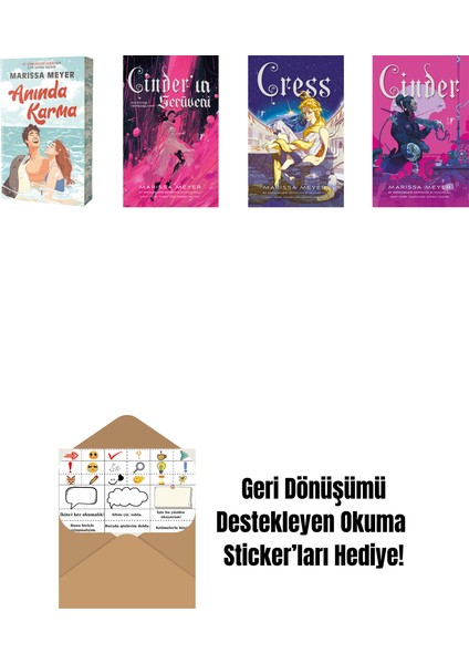 Marissa Meyer 4 Kitap Set + Okuma Sticker'ları