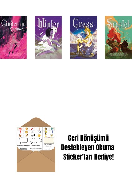 Marissa Meyer 4 Kitap Set + Okuma Sticker'ları