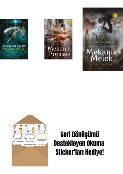 Cassandra Clare 3 Kitap Set + Okuma Sticker'ları