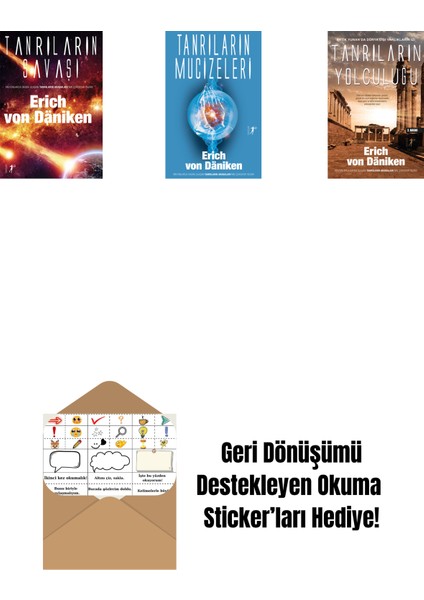 Erich Von Daniken 3 Kitap Set + Okuma Sticker'ları