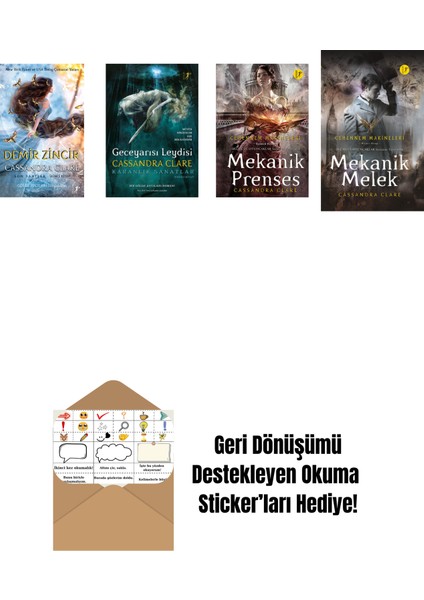 Cassandra Clare 4 Kitap Set + Okuma Sticker'ları