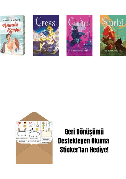 Marissa Meyer 4 Kitap Set + Okuma Sticker'ları