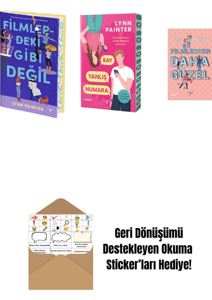 Lynn Painter 3 Kitap Set + Okuma Sticker'ları