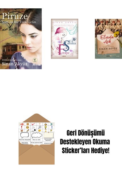 Sinan Akyüz 3 Kitap Set + Okuma Sticker'ları