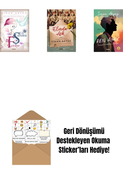 Sinan Akyüz 3 Kitap Set + Okuma Sticker'ları