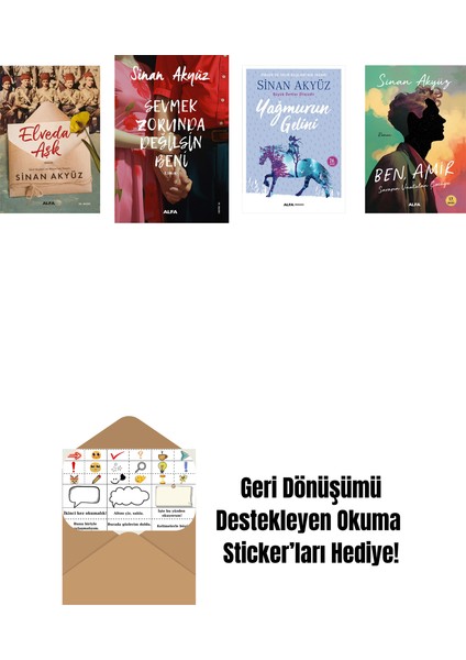 Sinan Akyüz 4 Kitap Set + Okuma Sticker'ları