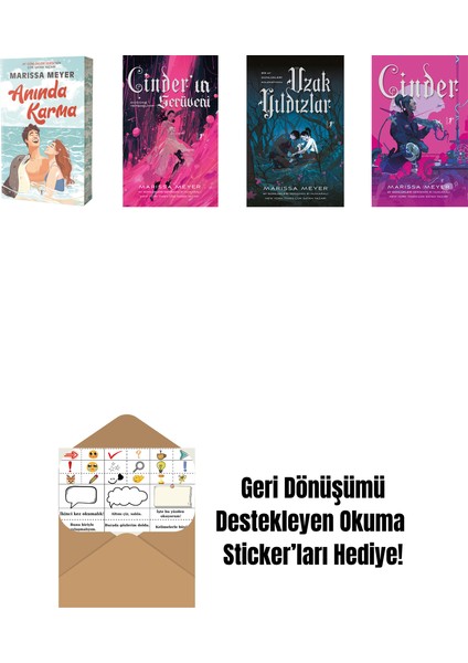 Marissa Meyer 4 Kitap Set + Okuma Sticker'ları