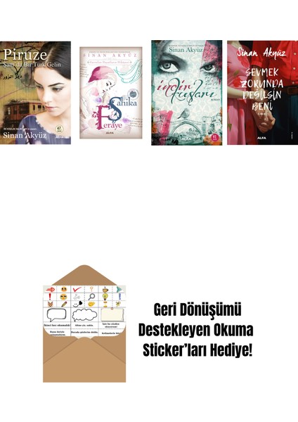 Sinan Akyüz 4 Kitap Set + Okuma Sticker'ları