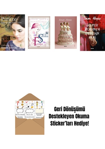 Sinan Akyüz 4 Kitap Set + Okuma Sticker'ları