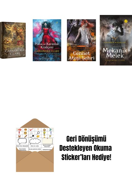 Cassandra Clare 4 Kitap Set + Okuma Sticker'ları
