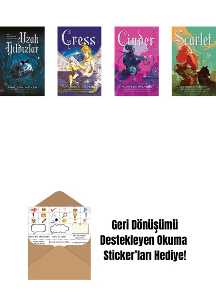 Marissa Meyer 4 Kitap Set + Okuma Sticker'ları