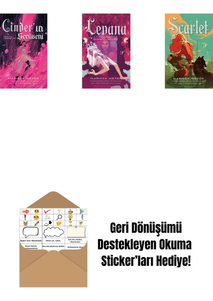 Marissa Meyer 3 Kitap Set + Okuma Sticker'ları