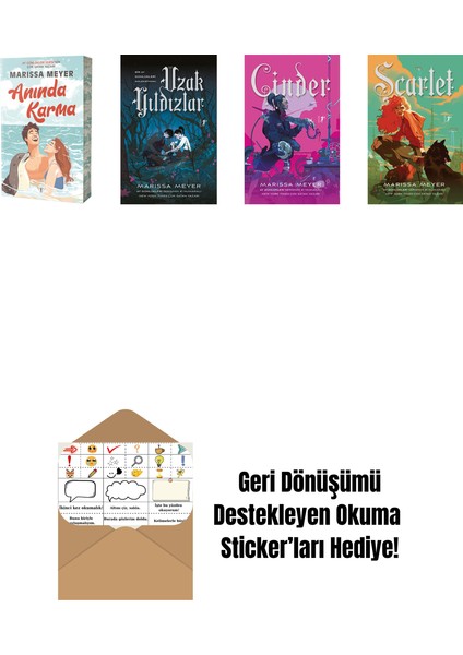 Marissa Meyer 4 Kitap Set + Okuma Sticker'ları