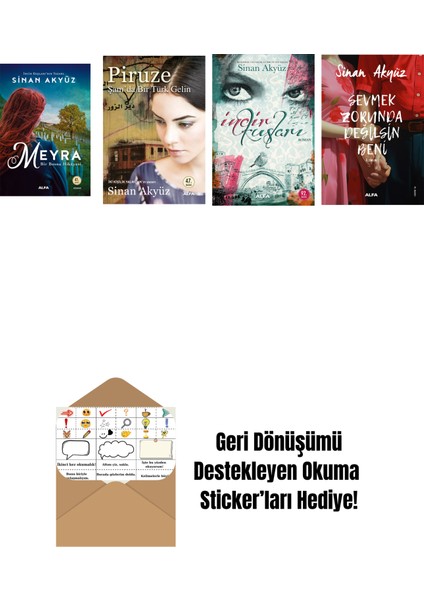 Sinan Akyüz 4 Kitap Set + Okuma Sticker'ları