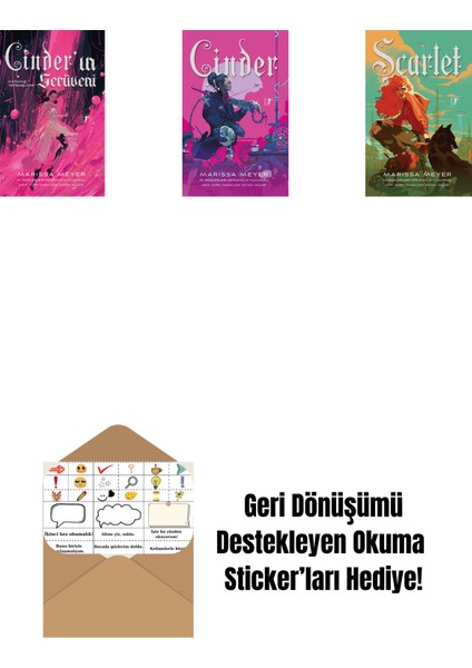 Marissa Meyer 3 Kitap Set + Okuma Sticker'ları