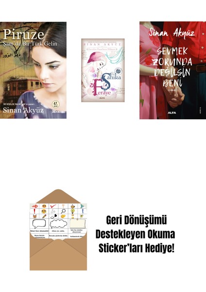 Sinan Akyüz 3 Kitap Set + Okuma Sticker'ları