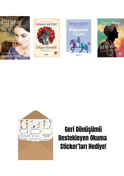 Sinan Akyüz 4 Kitap Set + Okuma Sticker'ları