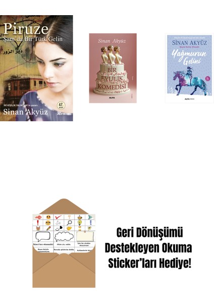 Sinan Akyüz 3 Kitap Set + Okuma Sticker'ları