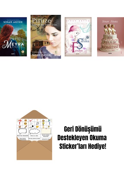 Sinan Akyüz 4 Kitap Set + Okuma Sticker'ları