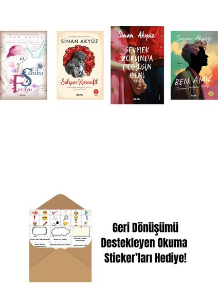 Sinan Akyüz 4 Kitap Set + Okuma Sticker'ları