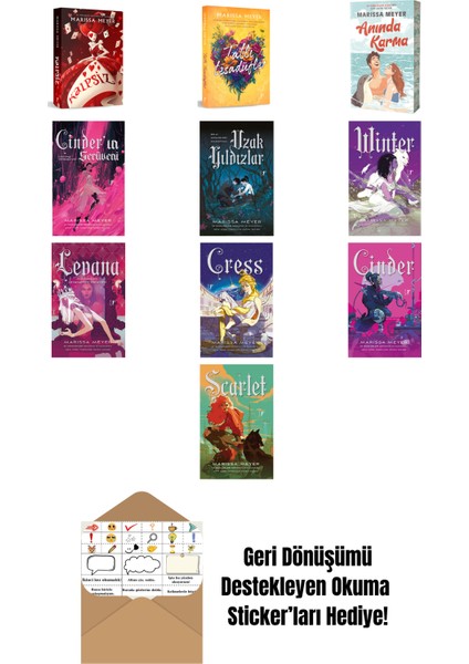 Marissa Meyer 10 Kitap Set + Okuma Sticker'ları