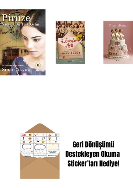 Sinan Akyüz 3 Kitap Set + Okuma Sticker'ları