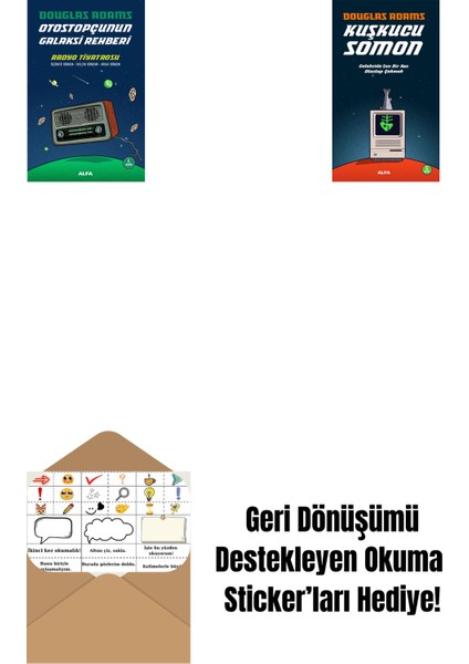 Otostopçunun Galaksi Rehberi - Radyo Tiyatrosu + Kuşkucu Somon + Okuma Sticker'ları
