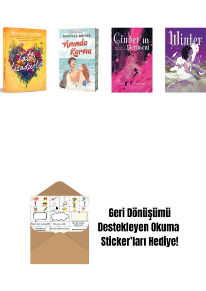 Marissa Meyer 4 Kitap Set + Okuma Sticker'ları