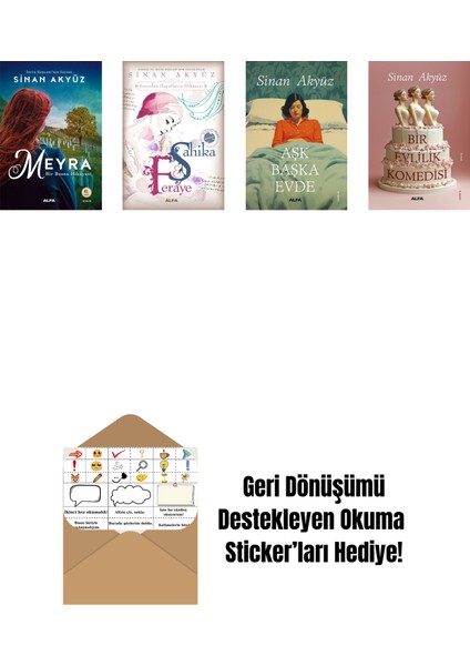 Sinan Akyüz 4 Kitap Set + Okuma Sticker'ları