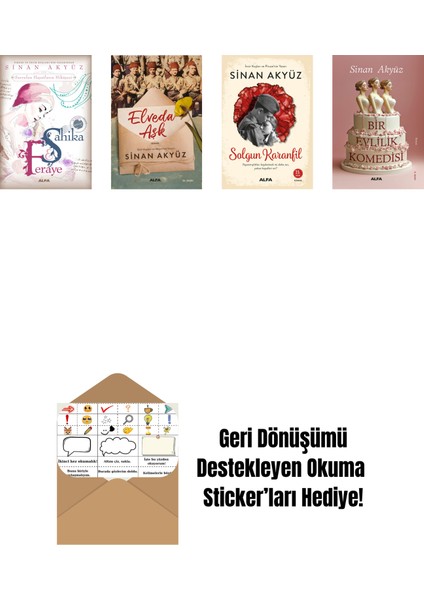 Sinan Akyüz 4 Kitap Set + Okuma Sticker'ları