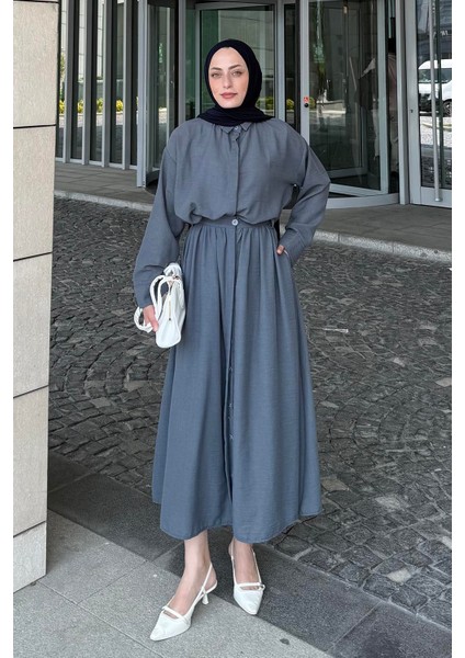 Pera Keten Etekli Takım Gri fiyatları