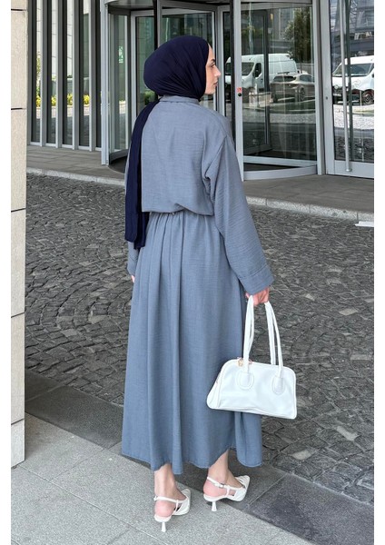 Pera Keten Etekli Takım Gri fırsatları