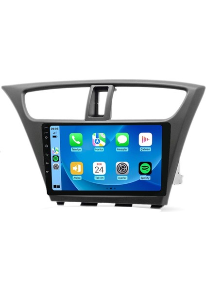 CE11058 Honda Civic Hb 2012-2014 4gb Ram 32GB Hafıza Carplay Android Multimedya Teyp
