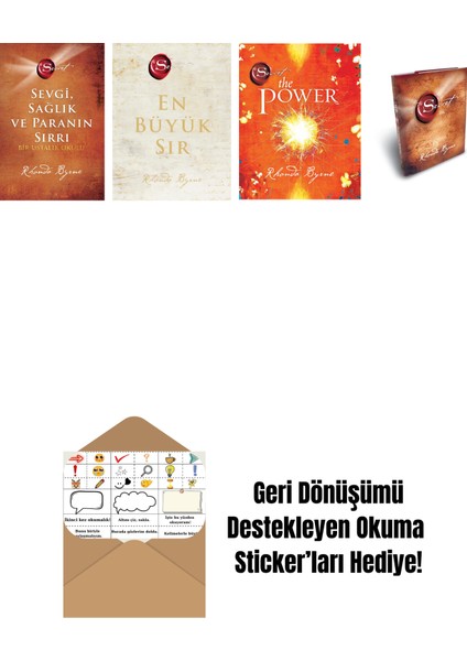 Rhonda Byrne 4 Kitap Set + Okuma Sticker'ları
