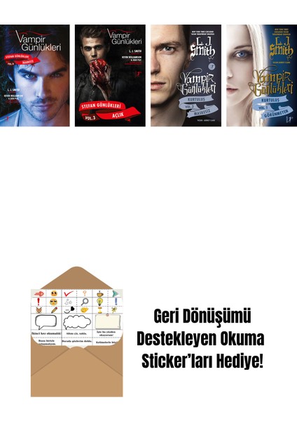 L. J. Smith 4 Kitap Set + Okuma Sticker'ları