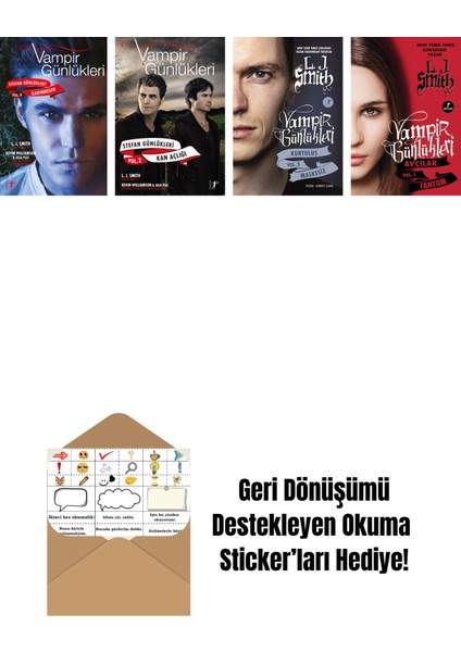 L. J. Smith 4 Kitap Set + Okuma Sticker'ları