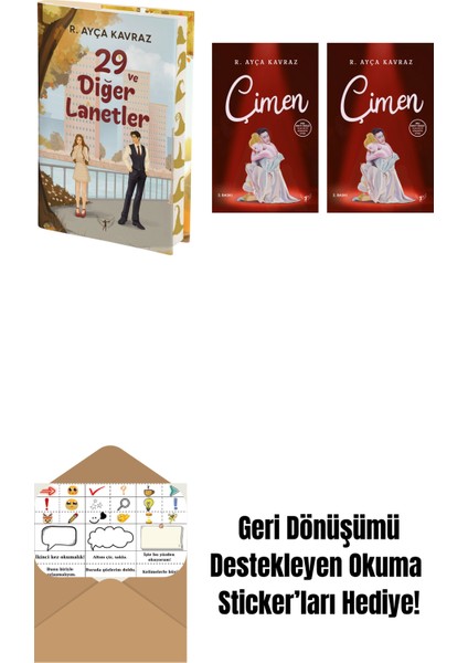 R. Ayça Kavraz 3 Kitap Set + Okuma Sticker'ları