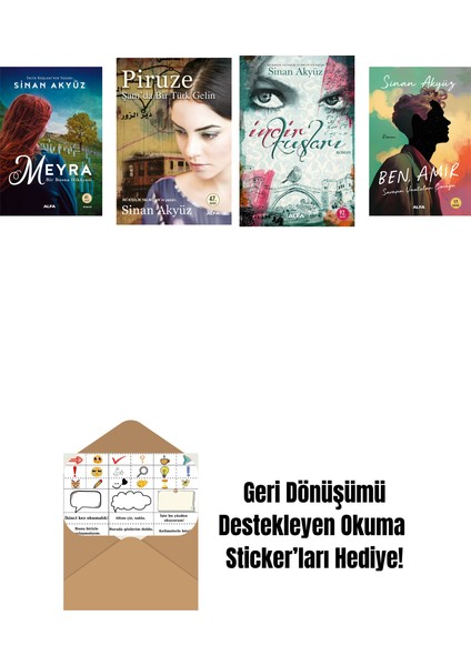 Sinan Akyüz 4 Kitap Set + Okuma Sticker'ları