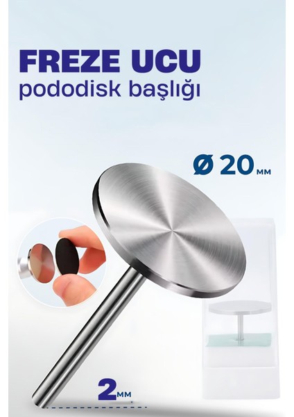 20 mm Pododisk Başlığı - Pododisk Freze Ucu Profesyonel Paslanmaz Çelik 721868 indirimleri
