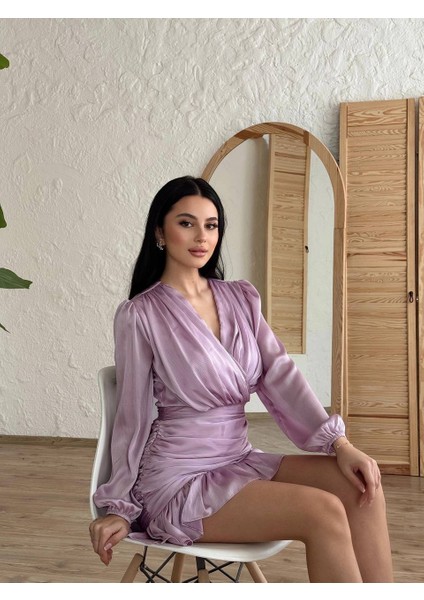 Askılı Kuşaklı Volan Detaylı Elbise modelleri