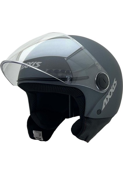 Square S Solid A2 Matt Titanium Yazlık Motosiklet Kaskı