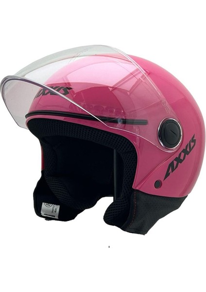 Square S Solid A8 Gloss Pink Yazlık Motosiklet Kaskı